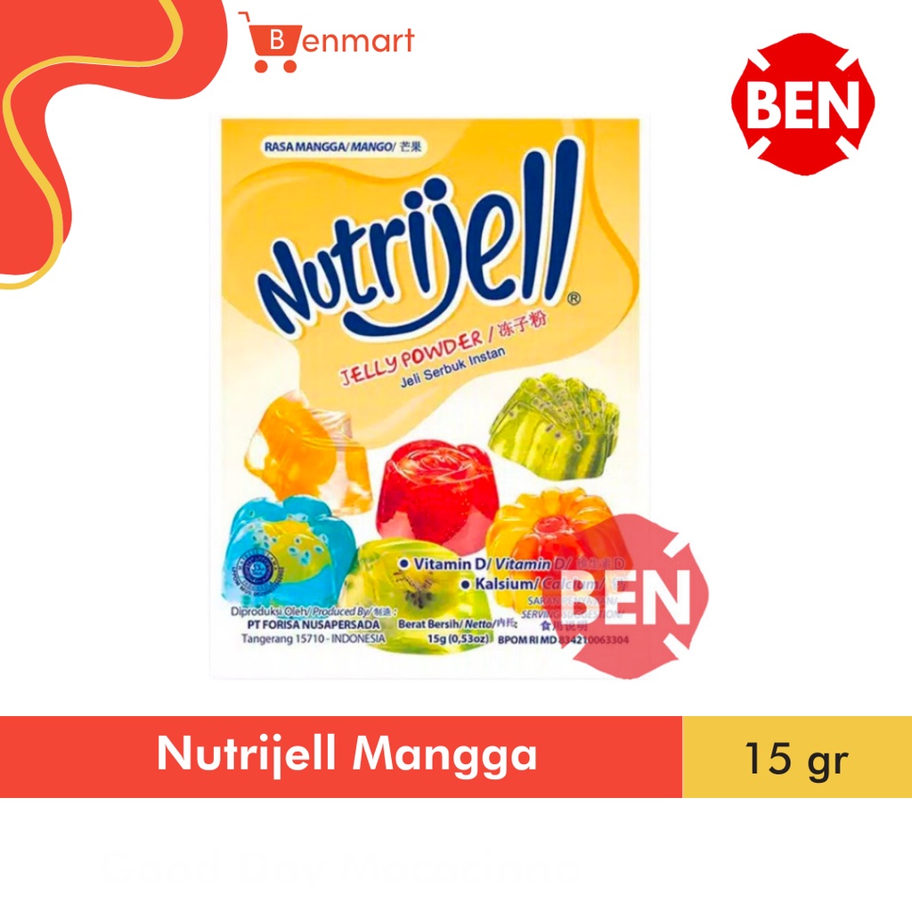 

Nutrijell Mangga 15g 15gr 15 g gr gram - Nutri Jell Mango Kuning Box