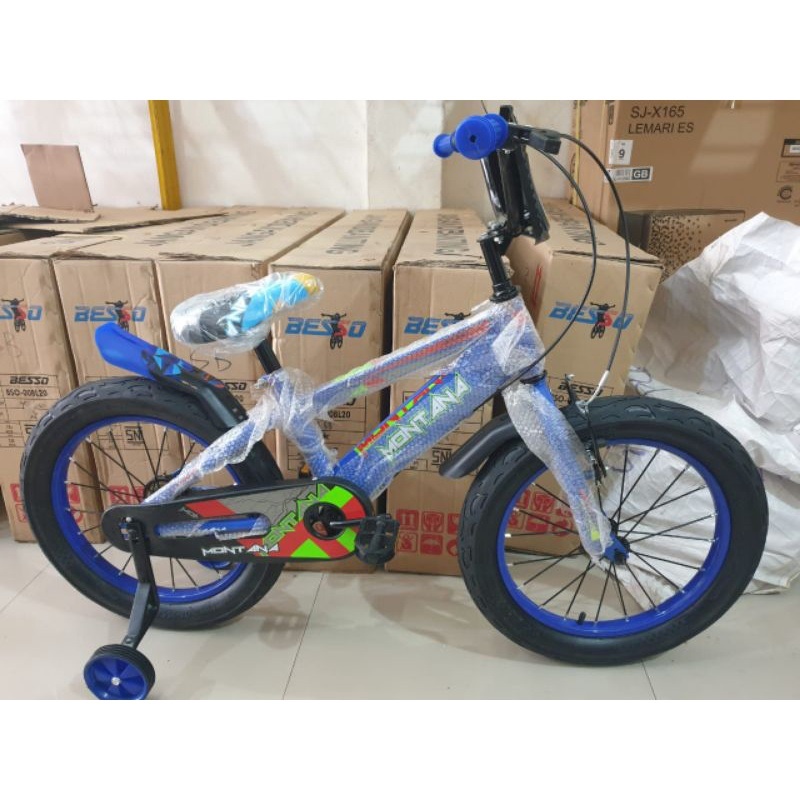 Sepeda Anak Cowok Laki Laki BMX Montana Ukuran12, 16 &amp; 18 Inch Ban Jumbo 3.0