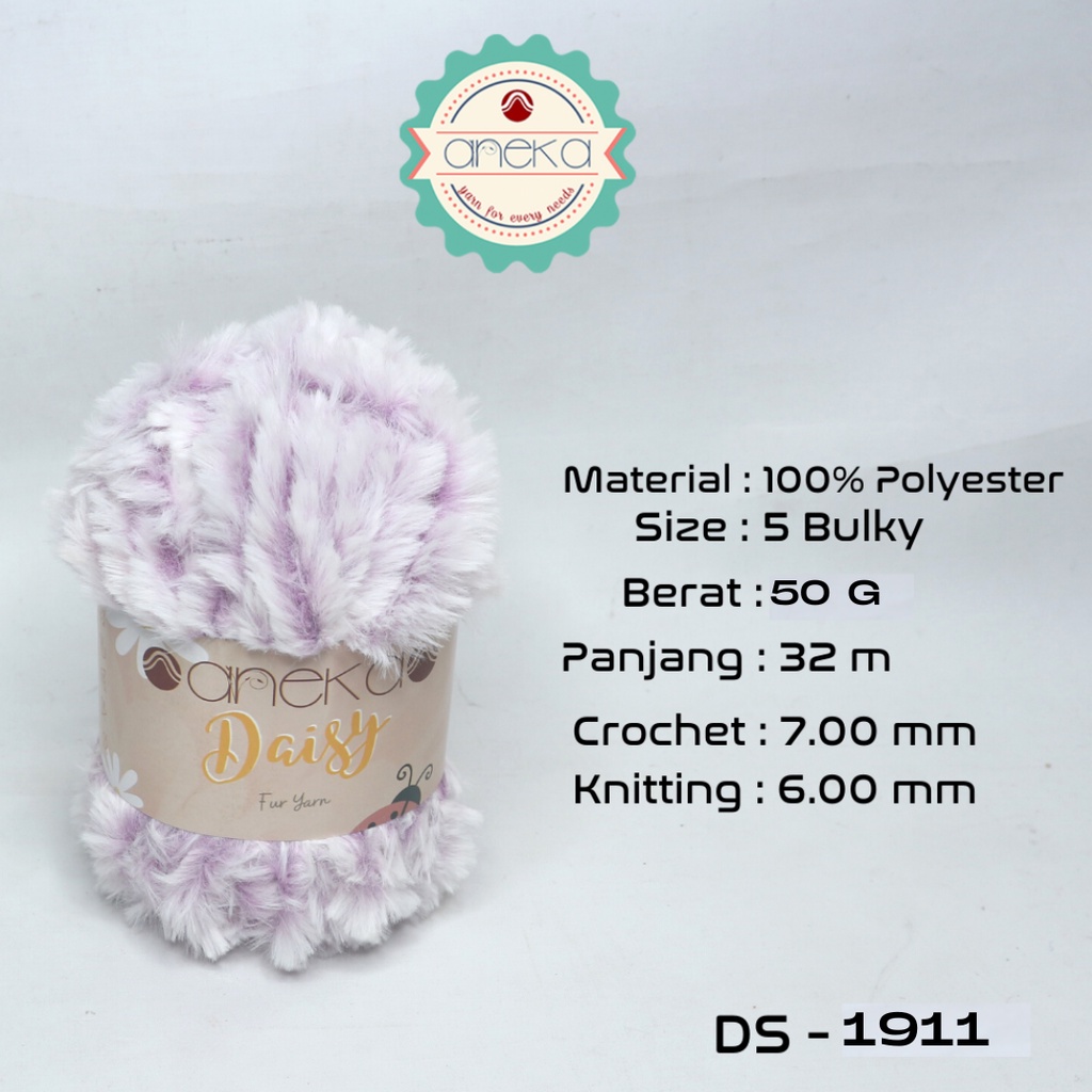 Benang Daisy / Bulu / Faux Fur Yarn 50 gr - 1911