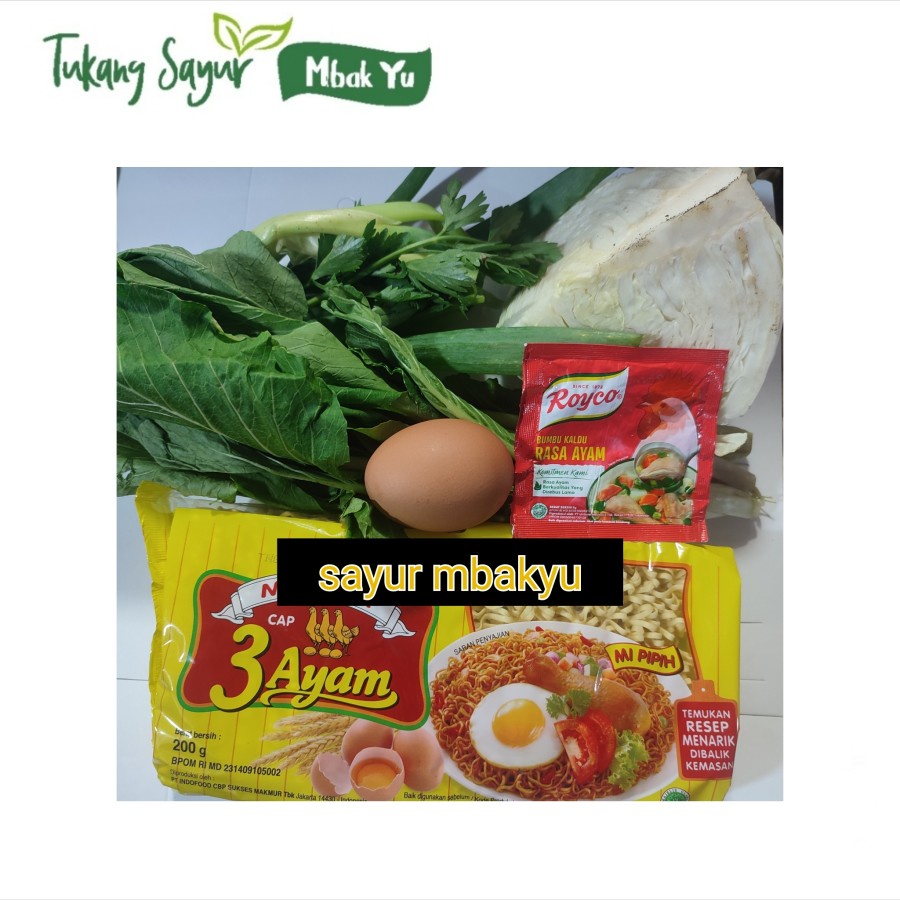 

paket mie telor + sayur