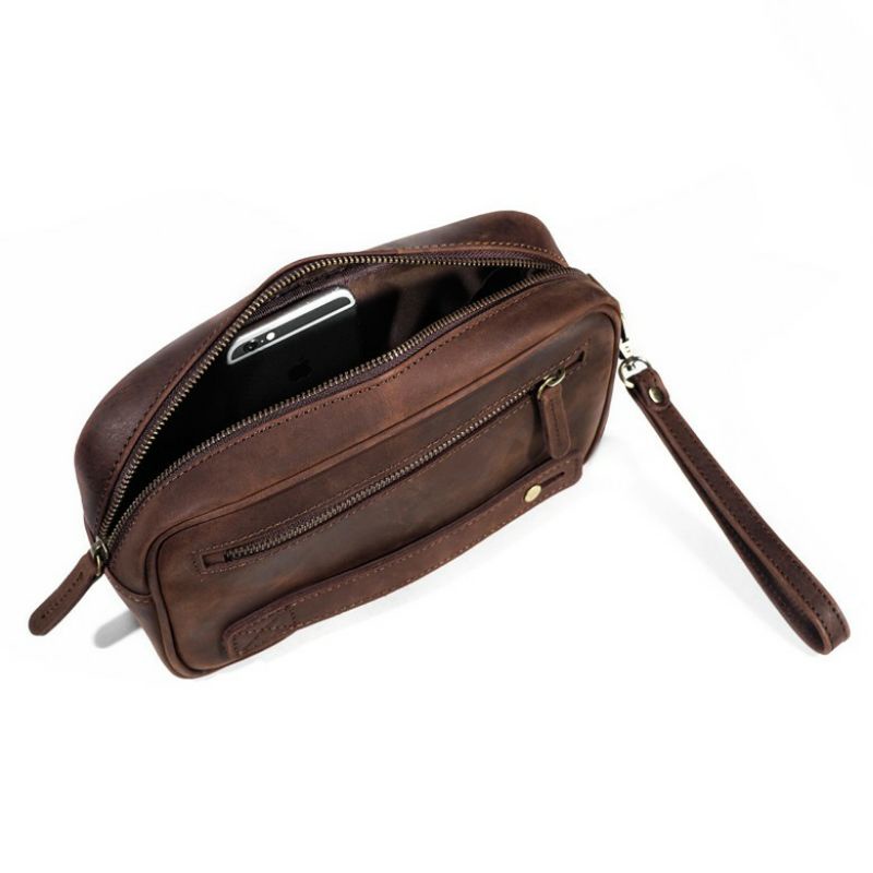 Tas tangan pria wanita kulit asli handbag pouch ch asli - hand bag kulit ch kulit sapi asli garut