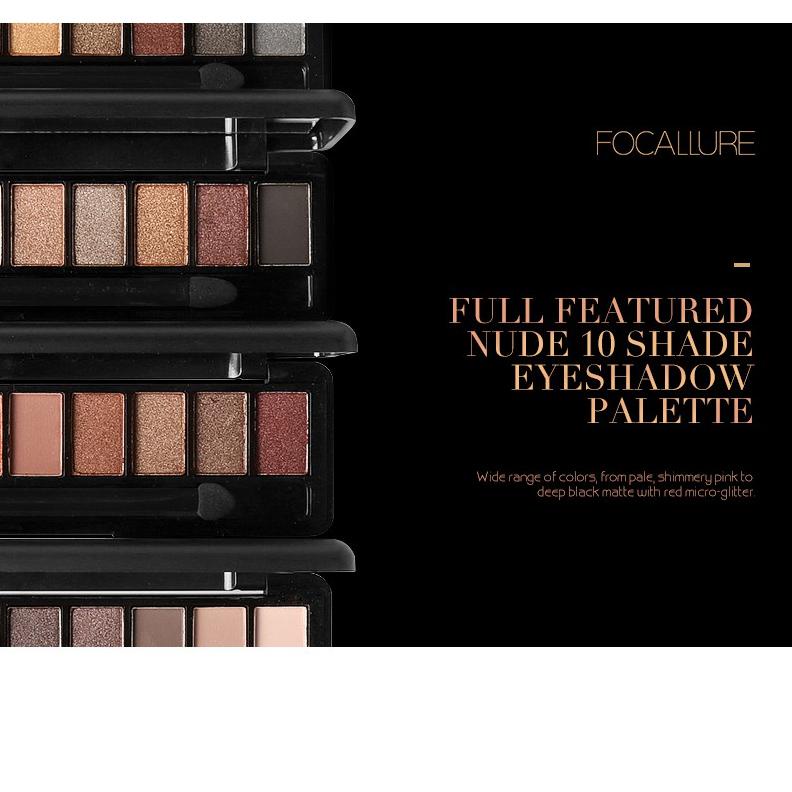 Terlaris (READY & ORI) Focallure 10 Color Eyeshadow Pallete FA08 FA 08 10 warna ?