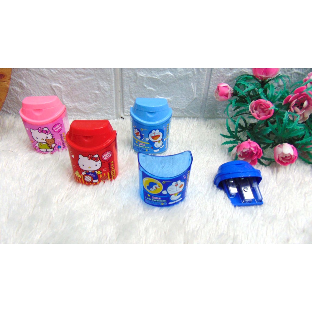 

RAU-KAR Rautan 2 Lubang Rautan Pensil Karakter Kartun Lucu Motif Random