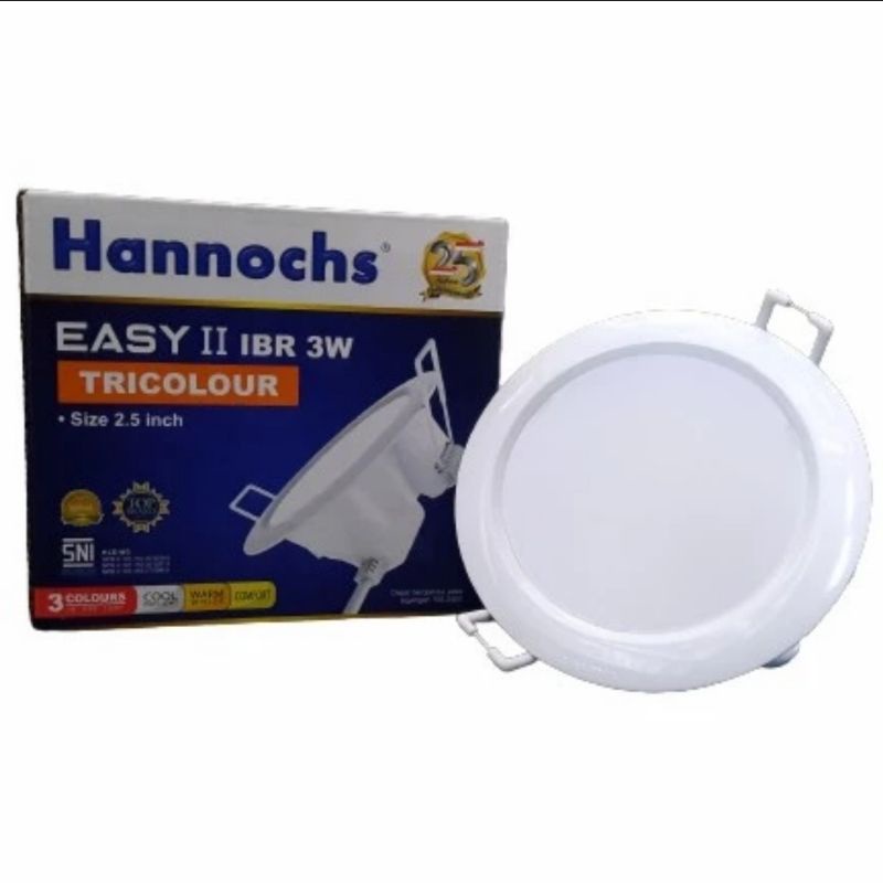 HANNOCHS EASY II IBR 3W 3 WATT TRICOLOUR / HANNOCHS EASY II 3W 3 WATT TRICOLOUR BULAT TANAM PLAFON