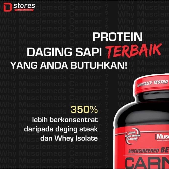 Musclemeds Carnivor Whey 4lb Beef Protein Bstores