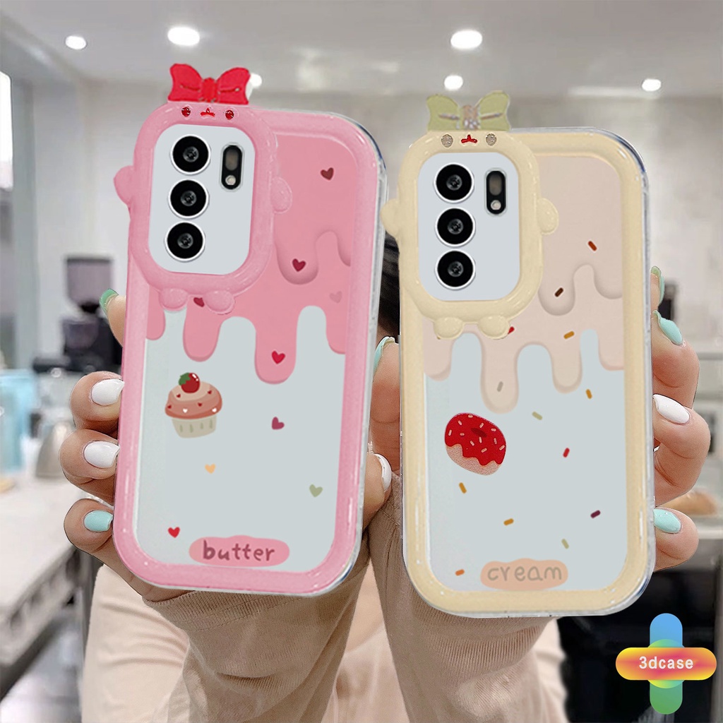 Case HP OPPO A16 A95 A57 A55 A7 A15 A54 A5S A3S A56 A76 A96 A5 A9 A31 A53 A33 2020 A12 A1K A16E A16K A54S Reno 5 Lite 5F A74 A15S A52 A11K A92 A35 A11 A93 A32 A72 A94 A53S Lucu Kartun Anjing Line Flower Love Heart Moon 3D Wavy Curved Edge Soft Tpu Case