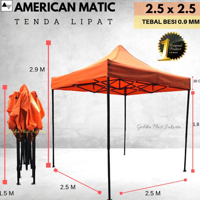 Tenda Lipat Asli American Matic 2.5X2.5M ( First Hand Supplier)