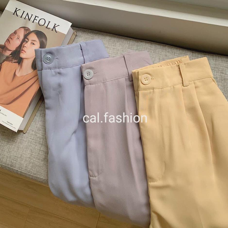 Menarik Bisa COD Loose Pants 332 [PART 1] by Cal.Fashion Bahan Polyester Warna black mauve cream mat