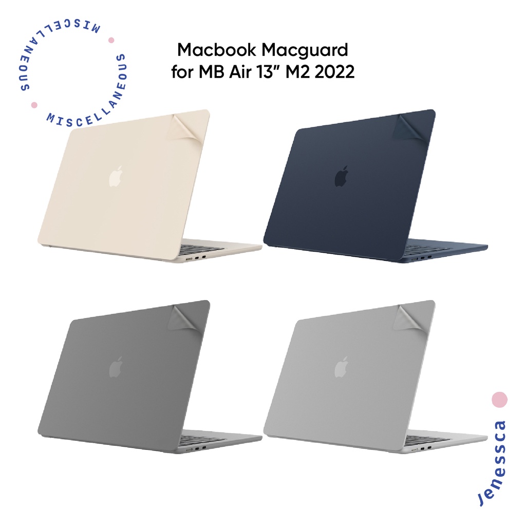 Macguard Macbook Air 13&quot; M2 2022 Stiker Cover Macbook Premium Pelindung