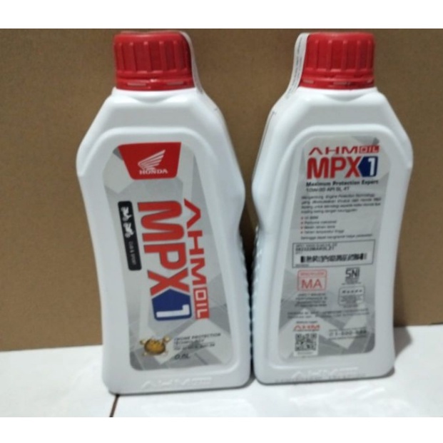 AHM OIL MPX 1 800 ML SAE 10W-30 SL OLI MOTOR HONDA MPX 1 KEMASAN BARU