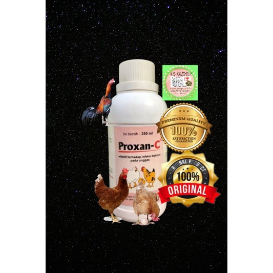 proxan-c 250ml obat ayam burung kena virus bebek anti bakteri pulorum korisa kolera crd