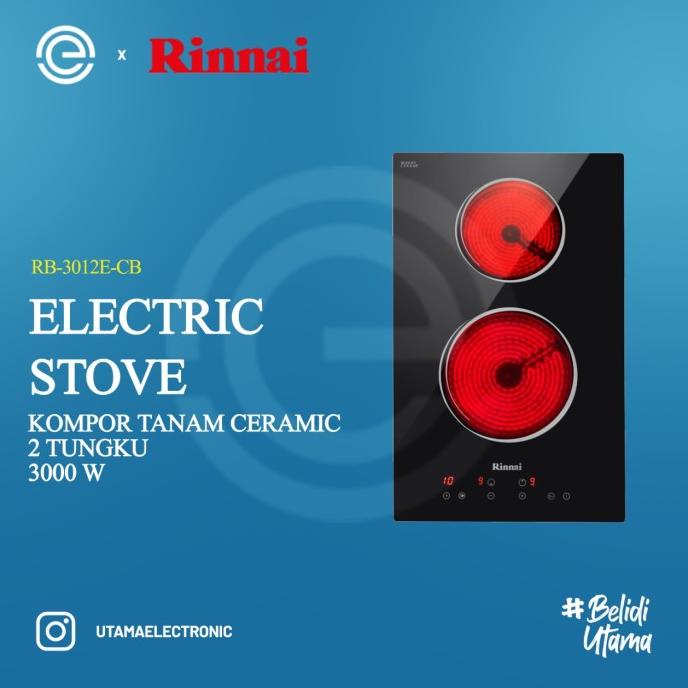 Rinnai Kompor Listrik Vitro Ceramic Tanam 2 Tungku - Rb-3012E-Cb