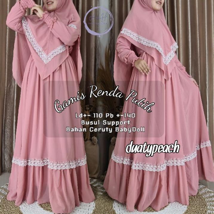 Rekomendasi GAMIS CERUTY RENDA PUTIH BY BERMERKS