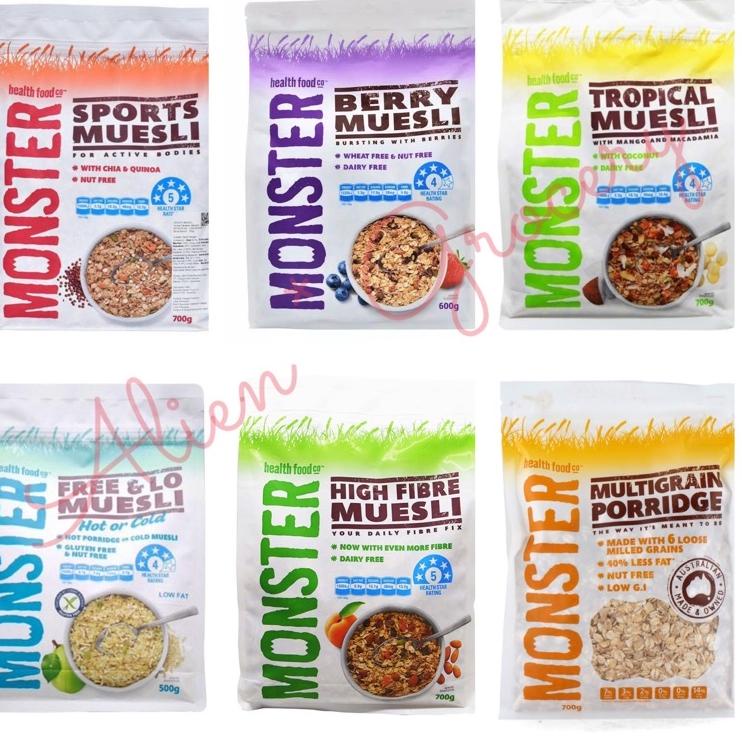 

codeZ5l5K--Monster Muesli High Fibre Sports Tropical Free & Lo Berry Multigrain Porridge
