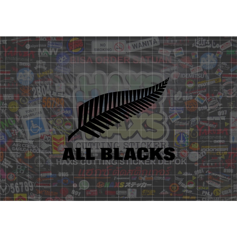 Cutting Sticker All Blacks 10 Cm Untuk Motor Mobil