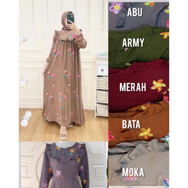 Gamis Crinkle bordir