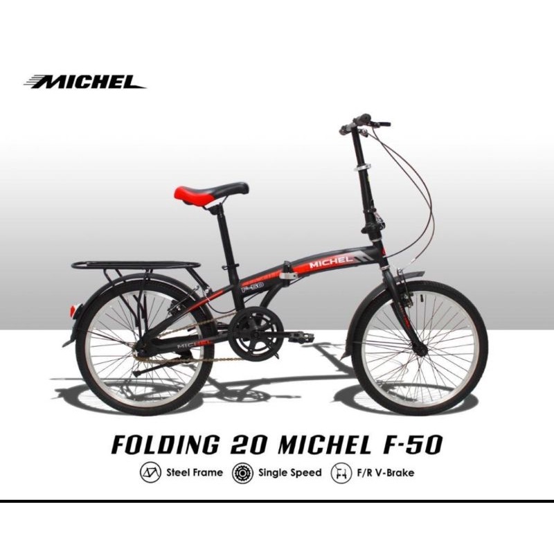 PROMO...SALE...Sepeda Lipat 20 inch Michel by Trex sepeda lipat murah boncengan folding bike