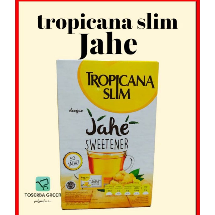 

Tropicana Slim Sweetener Jahe isi 50