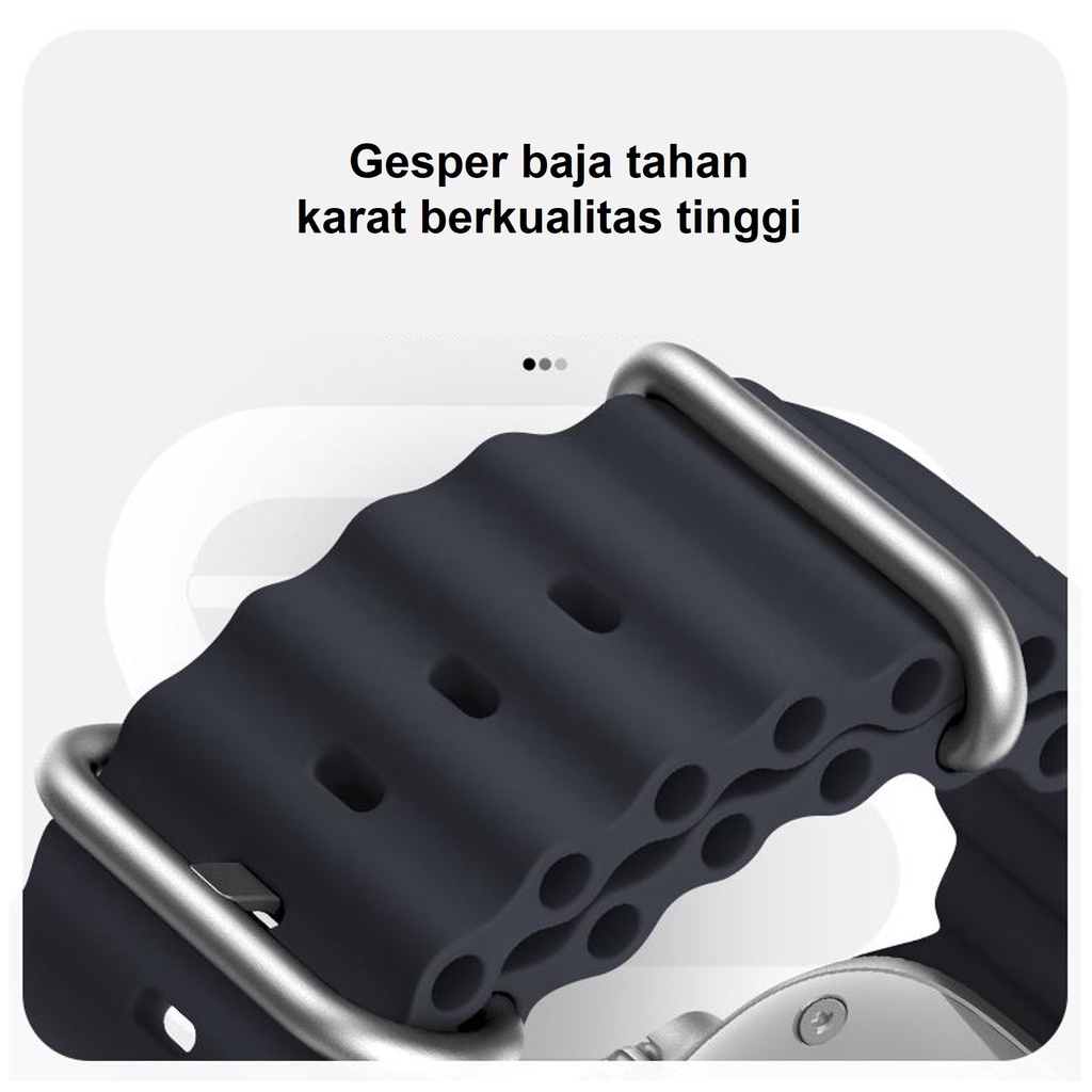 Model Ocean Series Strap Apple Watch 8/7/6/5 Tali Jam Tangan Iwatch Apple 38mm 42mm