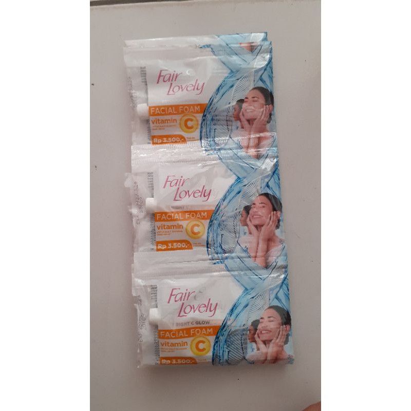 Fair &amp; Lovely Facial Foam Vitamin C Sachet 9gr