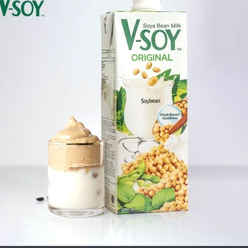 

Import ✨Terbaik✨ Vsoy Susu Kedelai Original / Multi Grain | V-soy Soya Milk 1 Liter UHT murah