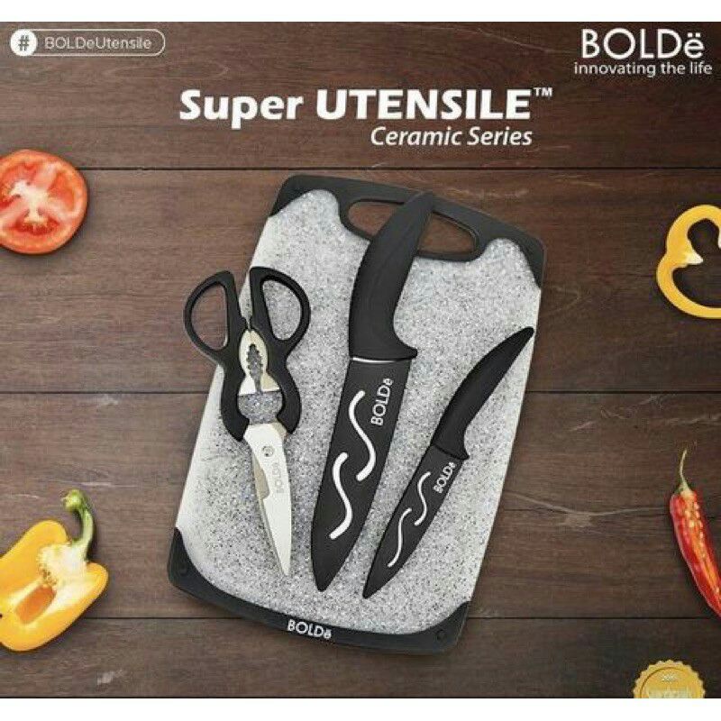 Bolde Pisau Set Talenan Keramik / Super UTENSILE Ceramic Cutting Board Set