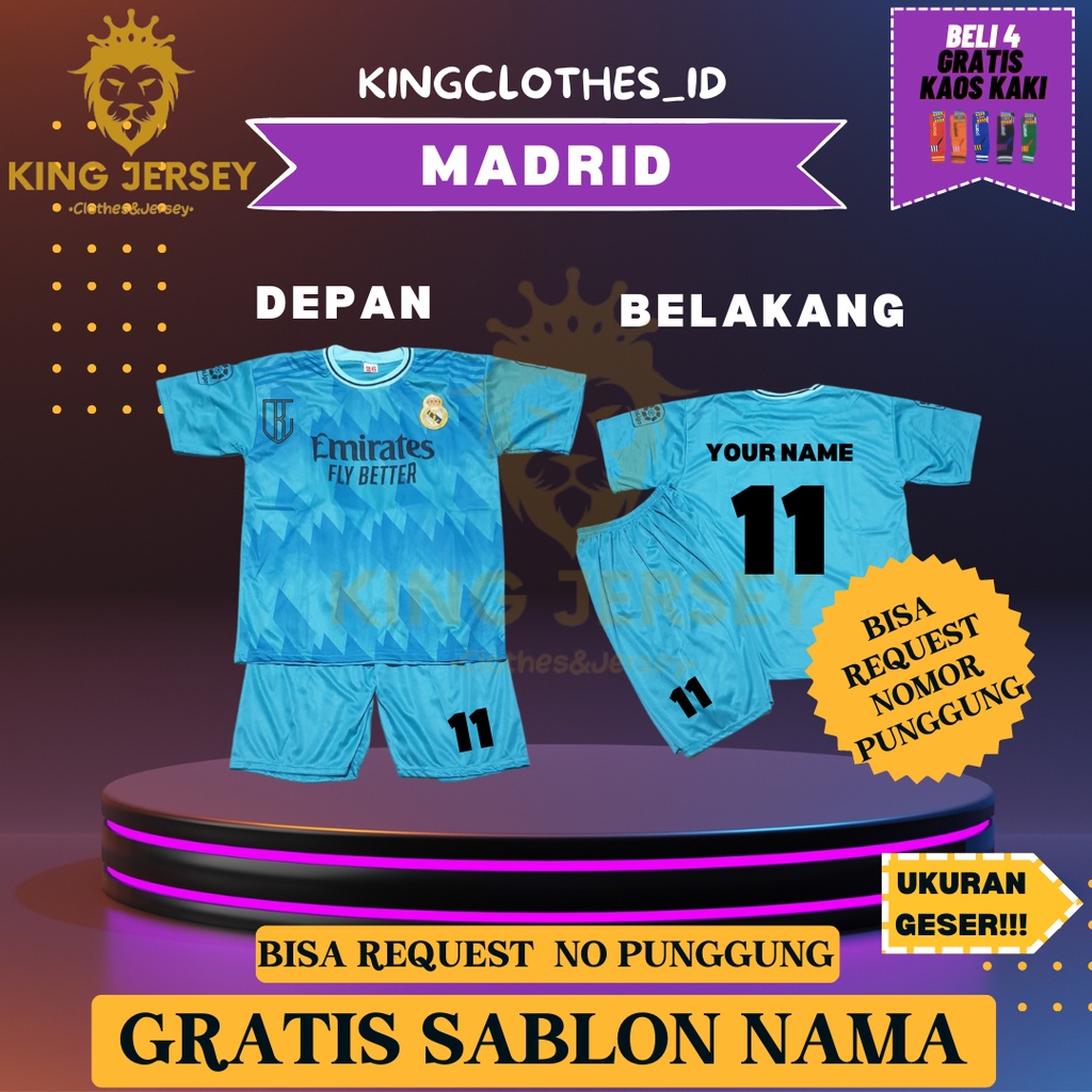 JERSEY ANAK MADRID BEBAS REQUEST NOMOR