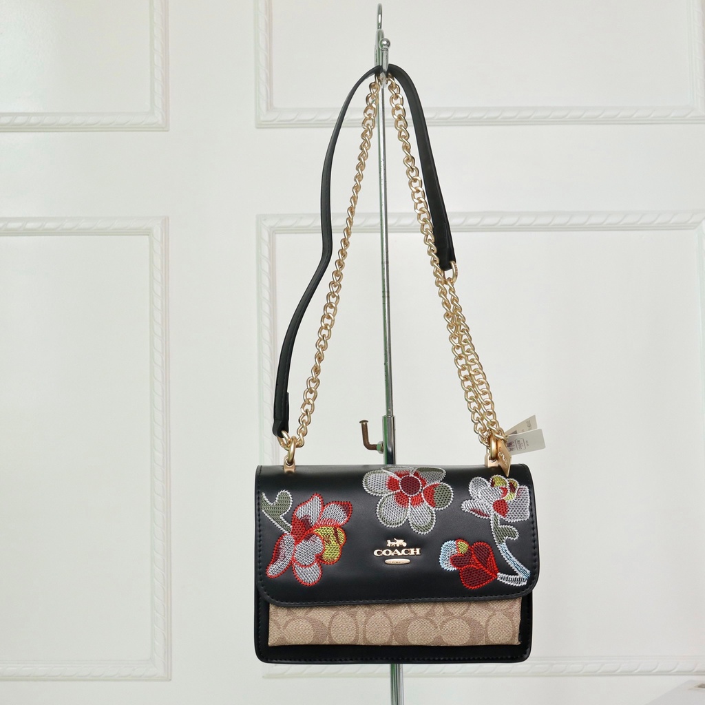 TAS WANITA SELEMPANG FREE BOX FLOWER BUNGA CH071 SLING BAG PREMIUM IMPORT