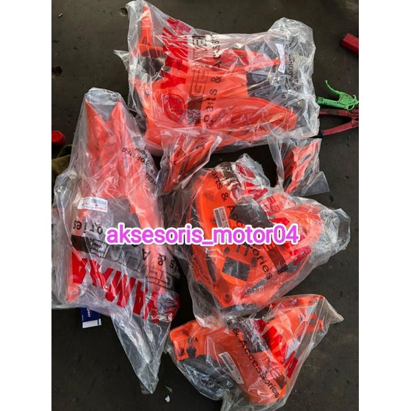 cover body kasar jupiter mx new 135 paketan 5 paketan 3 orange merah maron