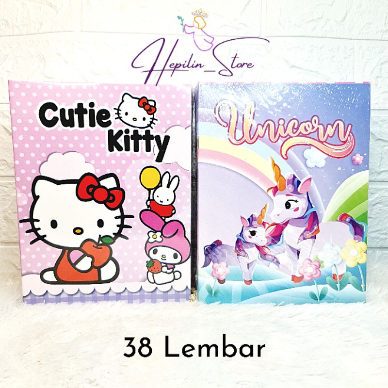 

Buku Tulis Fancy ECER 1 BUKU 38 Lembar atau 58 lembar / Buku Tulis Super Heroes , Cars , Unicorn dll