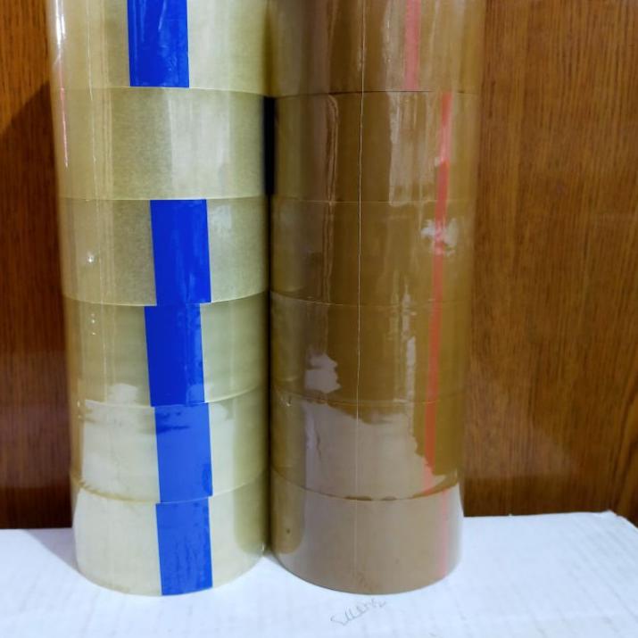 

limited Edition✔️lakban bening/coklat 2 inci(1 roll isi 6) lakban perekat isolasi|SQ7