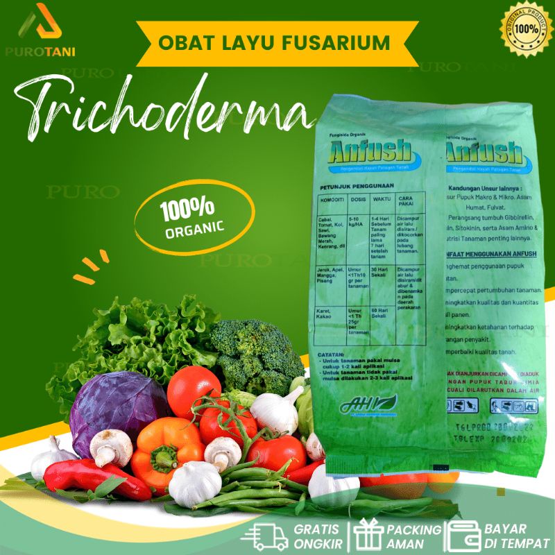 Fungisida Organik Anfush 500 Gr Obat Fusarium Patogen Tanah Trichoderma