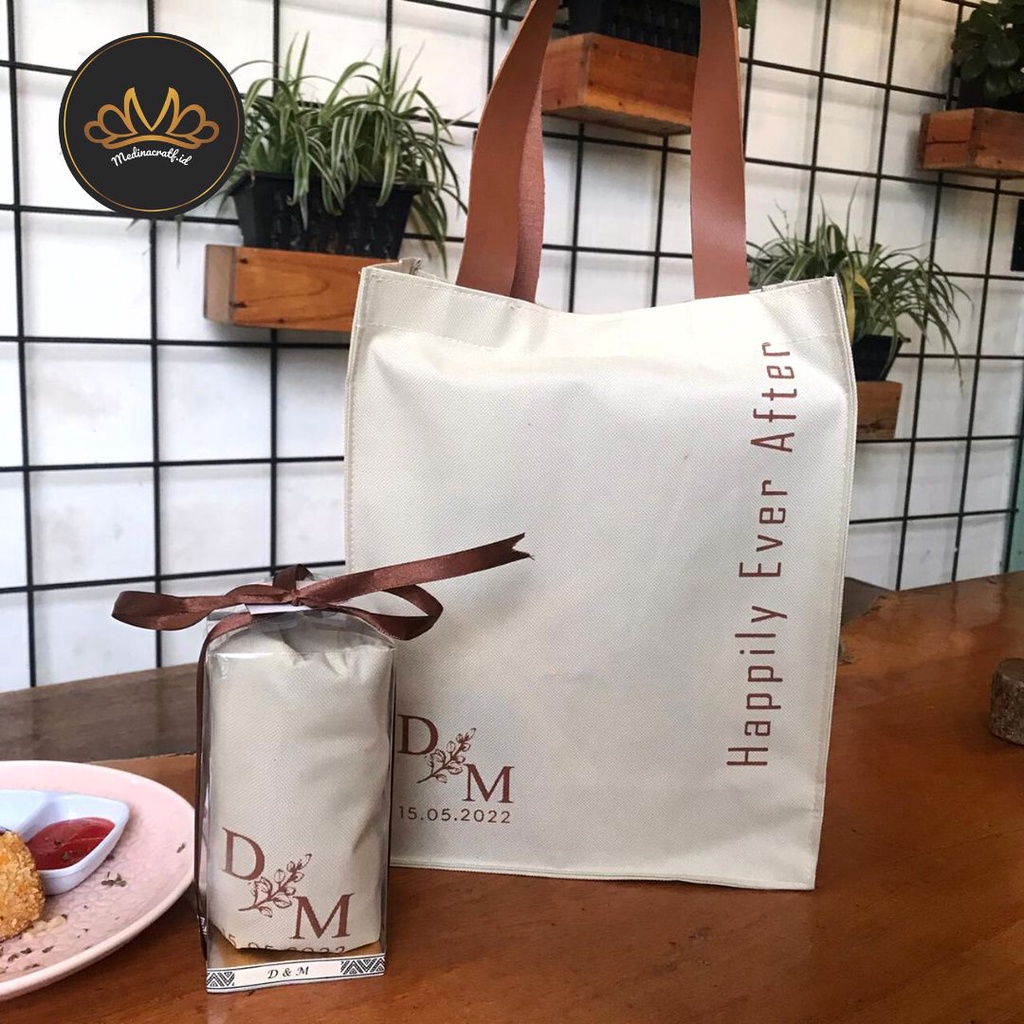 Rara Bag Tote Bag Syntetic Leather Suvenir Pernikahan Wedding Nikah Gerabah Ultah Penganten Ulang Ta