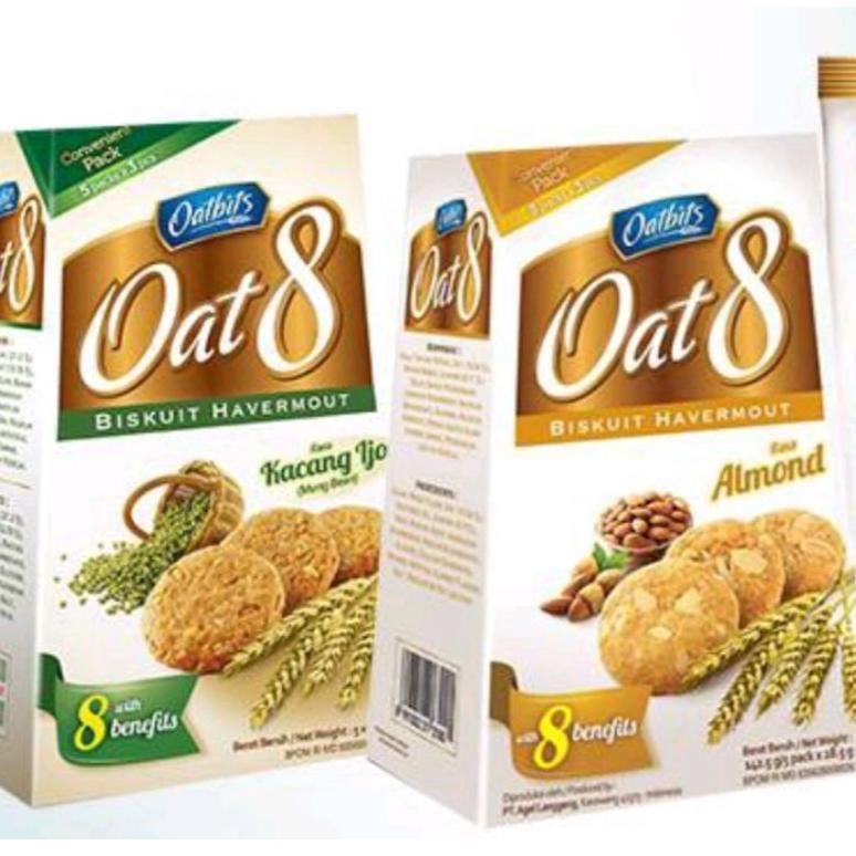 

➵y8 Kirim Langsung✪ oatbits oat 8 kacang hijau / almond 142 gram (5x28,5 gram) 41