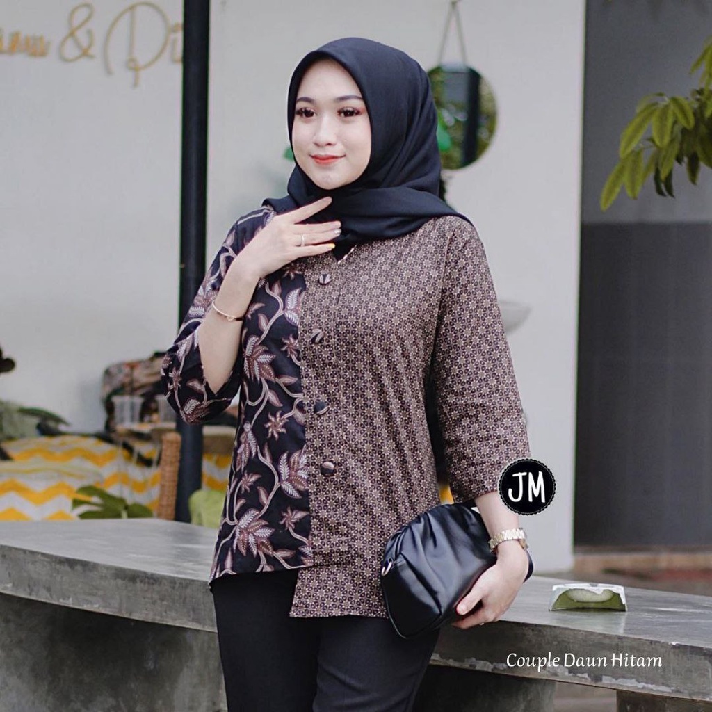 Baju Batik Wanita Modern Atasan Batik Kerja Wanita Blouse Batik Kantor Seragam Batik M L XL XXL