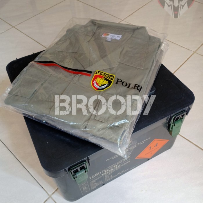 Seragam Security Baju Pdl Hijau Jatah Brimob (Celana&Baju)
