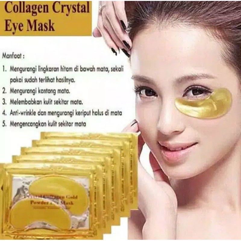 Jual 1 PASANG Masker Mata COLLAGEN CRYSTAL GOLD EYE BAG MASK EYEMASK