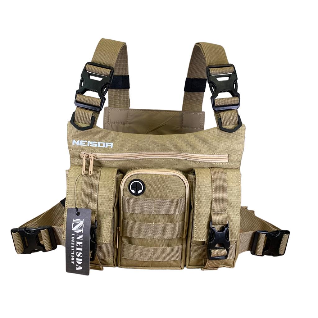 TAS DADA PRIA TACTICAL ORIGINAL NEISDA MODEL ROMPI CREAM / CHEST RIG BAG NEISDA ORIGINAL / CHEST BAG PREMIUM ORIGINAL NEISDA