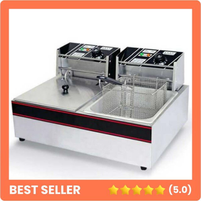 GETRA DEEP FRYER LISTRIK EF-82 GETRA 2 TANK PENGGORENGAN AYAM KENTANG ORIGINAL MURAH PUSAT MESIN
