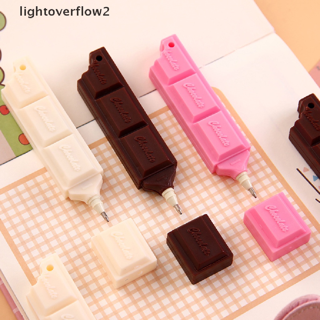 (lightoverflow2) Pulpen 0.7MM Bentuk Coklat Kartun Bahan Plastik Untuk Pelajar