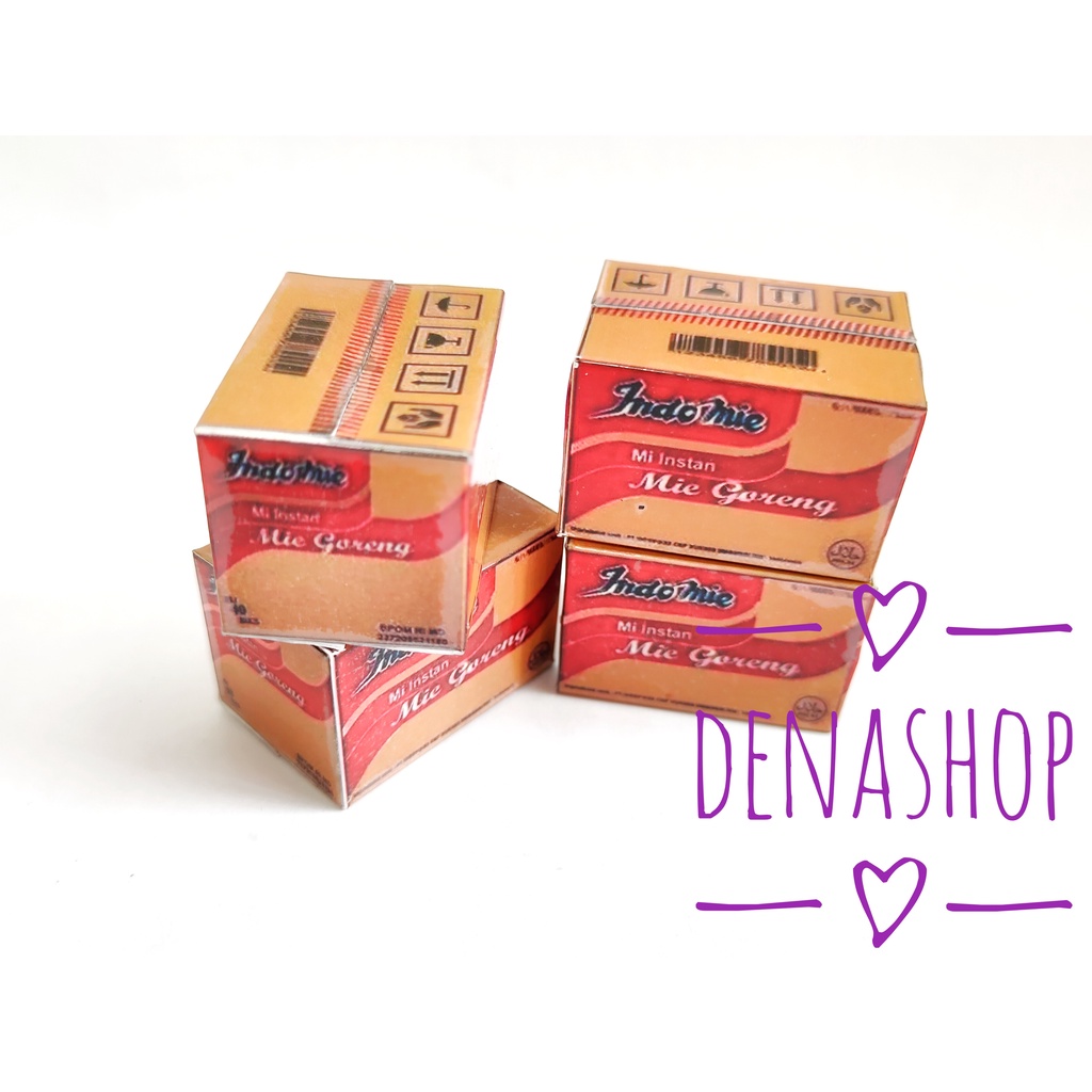 Miniatur dekorasi kardus box aqua dan Indomie dll for RC car WPL MN