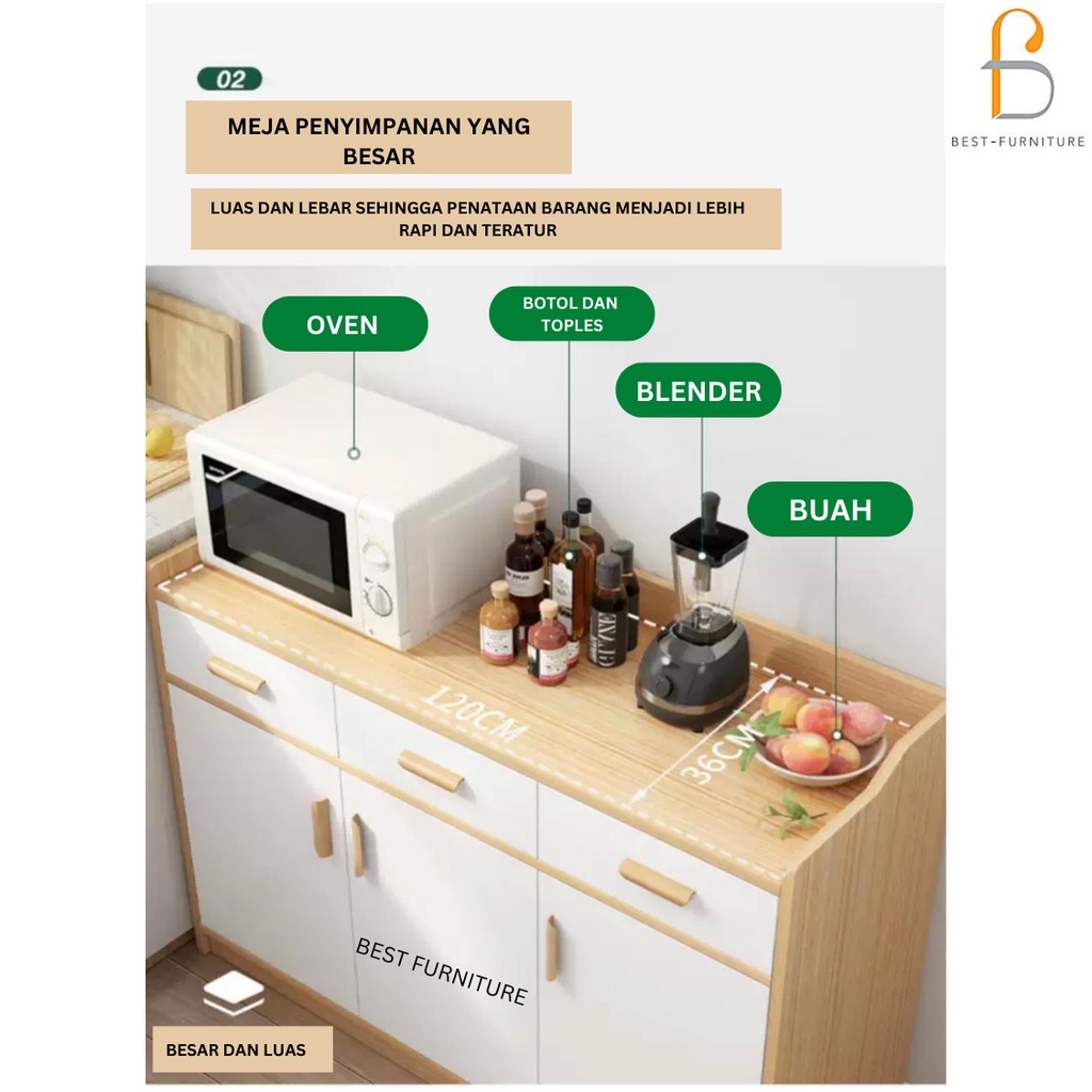 Best Cabinet Rak Dapur Tempat Penyimpanan Rak Serbaguna