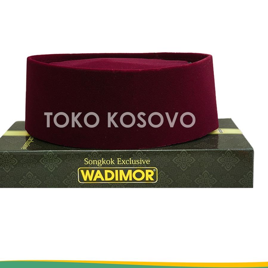 Sangat Nyaman - Songkok WADIMOR AC ORIGINAL Maroon, Merah, Hijau Tinggi 9 Polos, Kopeah Sholat Belud