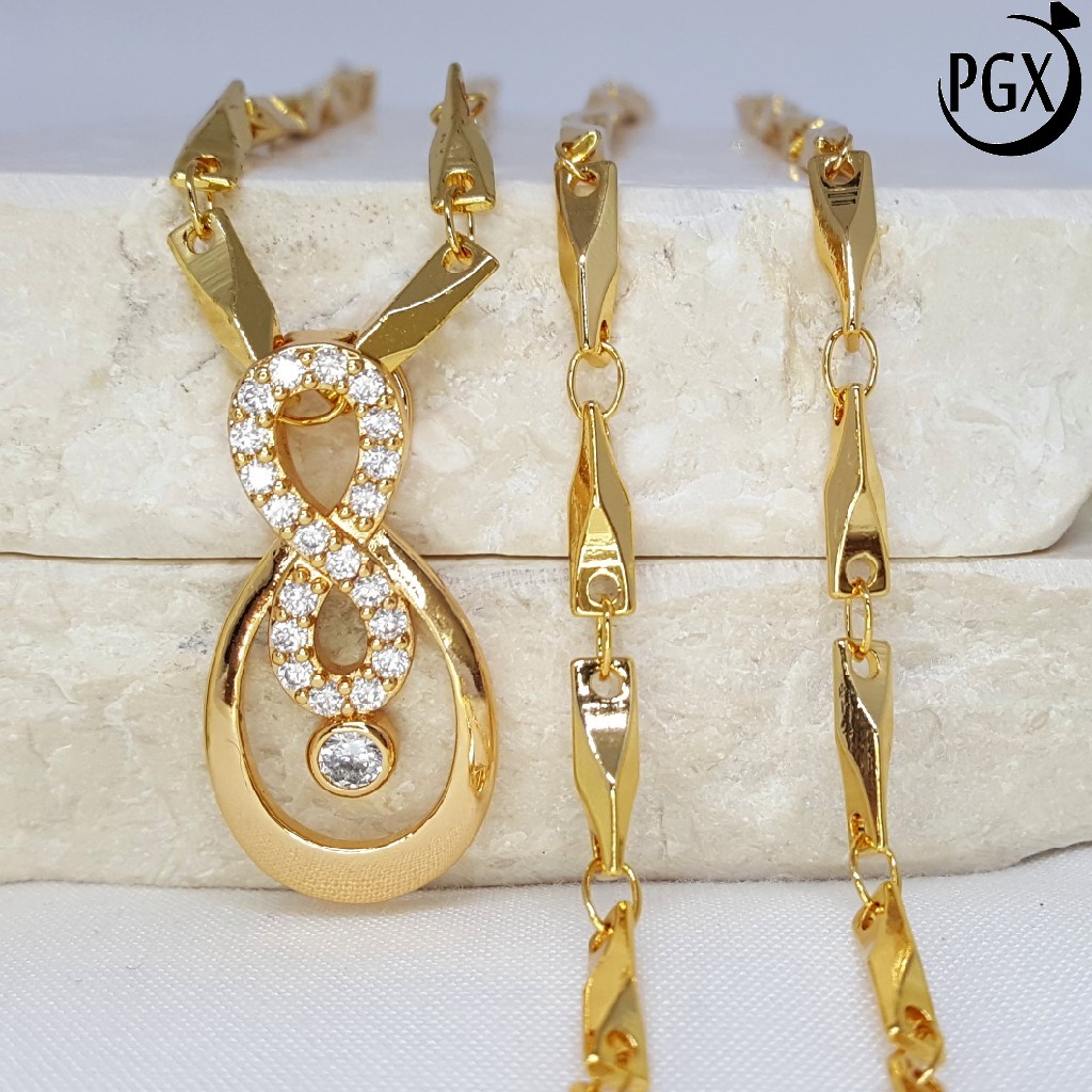 PGX Kalung Wanita Xuping Aksesoris Fashion Perhiasan Lapis Emas XD197