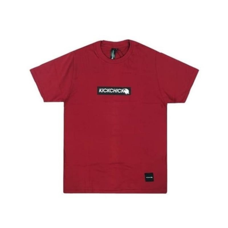 Kickchick Official - Kaos Kickchick Marun - T-shirt Kickchick Terbaru SS Logo Series - Baju Pria Kic