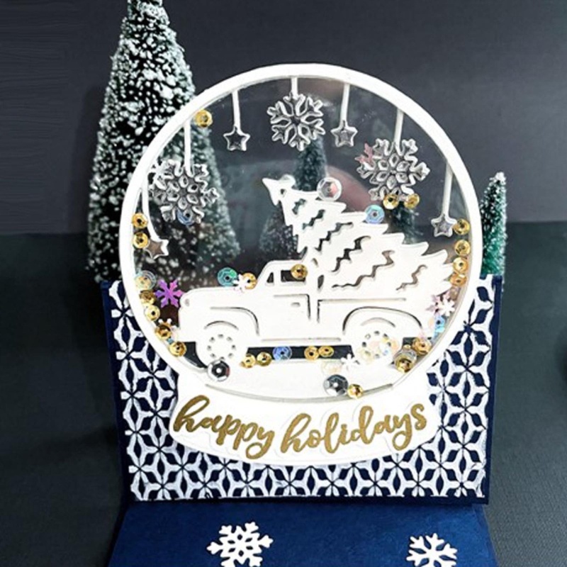 Cetakan Stensil Cutting Dies Motif Natal Bahan Metal Untuk Scrapbook / Craft Diy