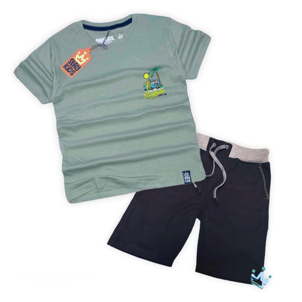 Zhavin setelan anak usia 1-12 tahun bahan katun kombed 30s