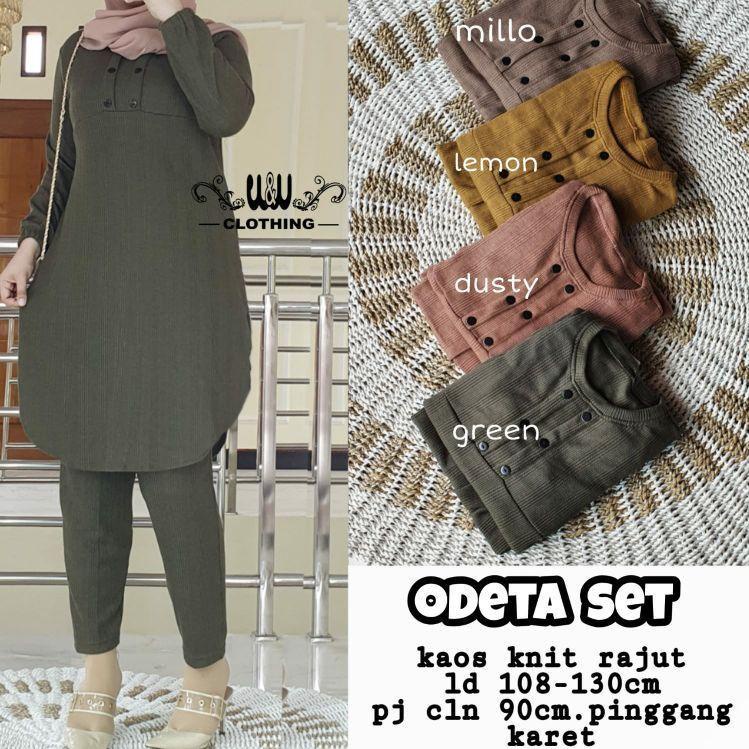 Terbaru New Setelan Wanita Odeta Set 2022 Bahan Adem dan Halus