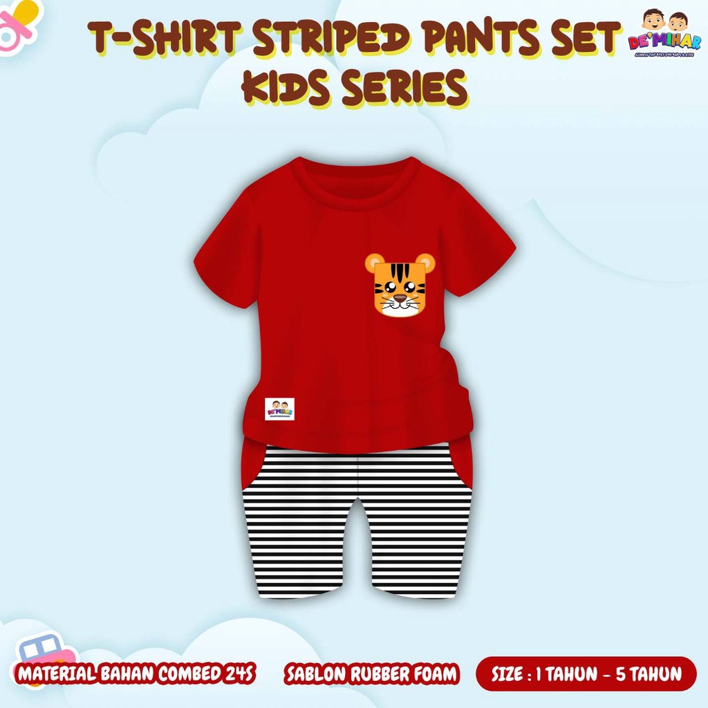 T-SHIRT STRIPED PANTS SET KIDS SERIES by DE’MIHAR