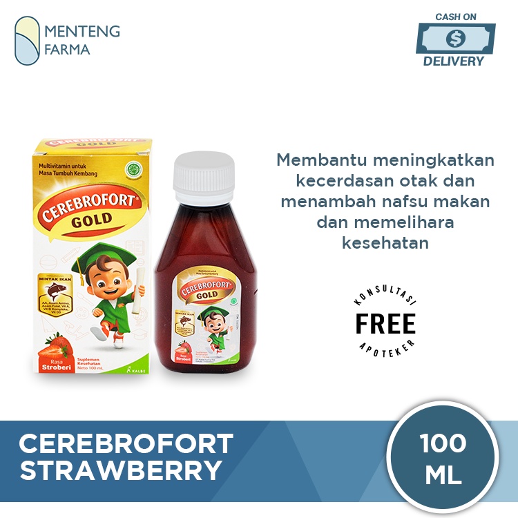 Cerebrofort Gold Rasa Strawberry 100 mL